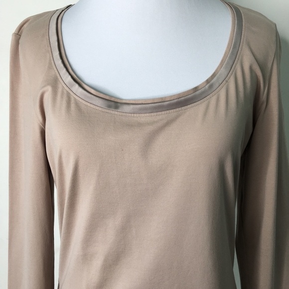 Walford Womens Nude Long Sleeve Stretch T Shirt Size Small - Picture 2 of 15